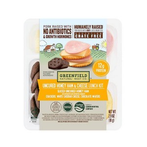 Greenfield Natural Meat Co. Honey Ham Boneless Sliced Lunch Kit - 2.9oz - 1 of 3