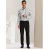 Lars Amadeus Men's Button Down Long Sleeves Casual Polka Dots Print Shirts - 3 of 4