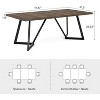 Tribesigns 70.87-Inch Large Dining Table for 4-6, Modern Rectangular Dining Room Table with Metal Frame - 3 of 4