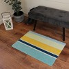 2'x3' ColorStar Coastal Sun Doormat - Bungalow Flooring: Indoor/Outdoor Rubber Backing, Stain & Skid Resistant - 3 of 4
