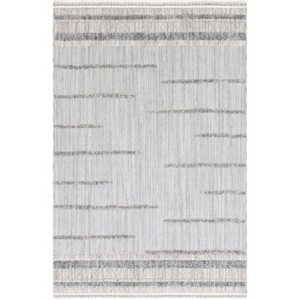 Nuloom Roselia Striped 5x8 Indoor Area Rug for Living Room Bedroom Dining Room Kitchen, Light Grey/Ivory - 1 of 4