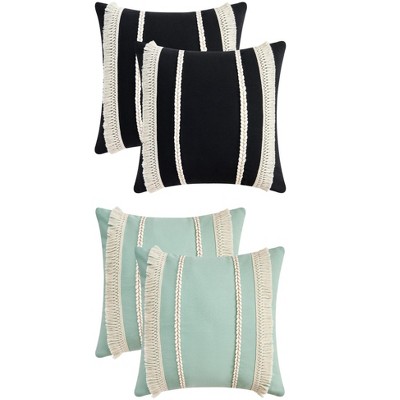 REGALWOVEN 4 Pcs Boho Modern Striped Decorative Throw Pillow Cover for Living Room Bed Sofa