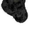 Northlight Sable Faux Fur Christmas Stocking with Pom Poms - 20.5" - Black - image 4 of 4