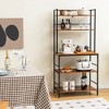 Tangkula 5-Tier Kitchen Bakers Rack Microwave Stand Utility Storage Shelf Organizer - 3 of 4