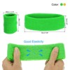 Unique Bargains Terry Cloth Sports Athletic Gym Working Out Headband Wristband Sweatband 10 Sets - 2 of 4
