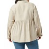 Women's Corduroy Button Up Peplum Shirt - Hayden LA - 3 of 4