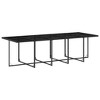 vidaXL 15 Piece Patio Dining Set with Cushions - Black Poly Rattan - Outdoor Garden Dining Furniture - 3 of 4