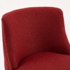 CLIHOME Set of 2 Counter Height Swivel Bar Stools, 26'' H Seat Height Upholstered Accent Chairs - 4 of 4