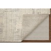 Ivory and Gray Abstract Hand Woven Worn Faded Area Rug - 4 of 4