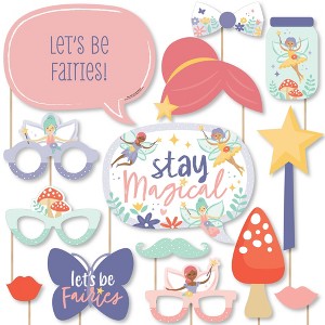 Big Dot of Happiness Let's Be Fairies - Fairy Garden Birthday Party Photo Booth Props Kit - 20 Count - 1 of 4