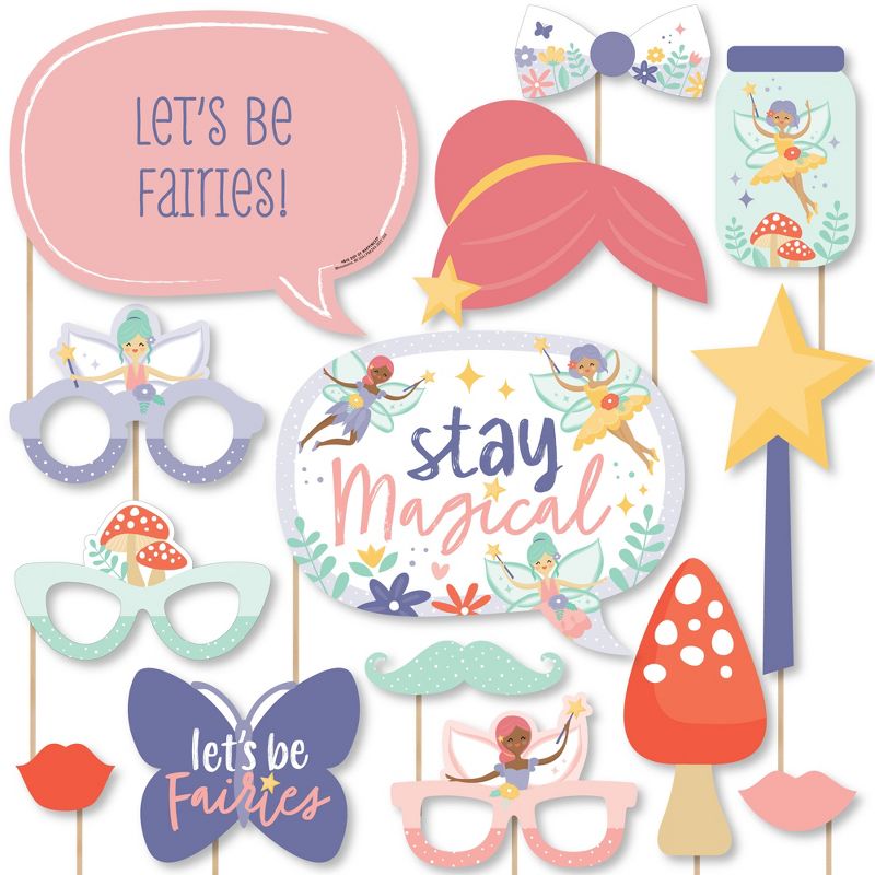 Big Dot of Happiness Let's Be Fairies - Fairy Garden Birthday Party Photo Booth Props Kit - 20 Count, 1 of 7