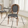 Emma & Oliver Colmar Indoor/Outdoor Stacking Thonet Bistro Style Chair with PE Rattan Seat and Metal Frame - 2 of 4