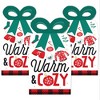 Big Dot of Happiness Christmas Pajamas - Square Favor Gift Boxes - Holiday Plaid PJ Party Bow Boxes - Set of 12 - 2 of 4