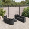 vidaXL Patio Sofa Set with Cushions Lounge Setting Outdoor Furniture Poly Rattan - Black 8 Piece - 2 of 4