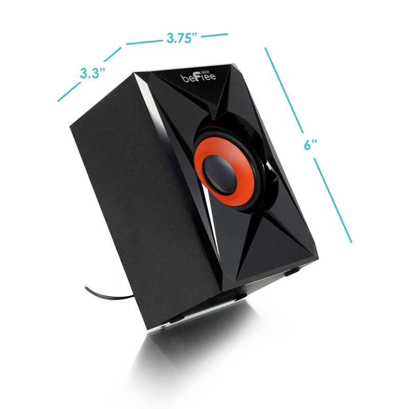 beFree Sound 5.1 Channel Bluetooth Surround Sound Speaker System in Orange, 4 of 7