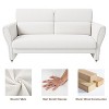 Modern Accent Chair with Arms, Mid-Century Lounge Chair, Comfy Single Sofa, Boucle Upholstered Armchair, for Living Room, Bedroom, Office - 4 of 4
