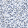 TAG 22"x22" Blue Floral Vine Block Cotton Accent Decorative Throw Pillow Poly Filled Removable Insert Square Machine Wash - 2 of 3