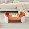 Dog Couch Bed Puppy Sofa Bed, Elevated Pet Sofa with Removable Mattress Cover, Indoor Furniture for Small Dogs, Cats, Puppies-Cuddlewood - 2 of 4