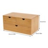 YIYIBYUS Bamboo Desk Organizer Drawers, Tabletop Storage Organization Box - 4 of 4
