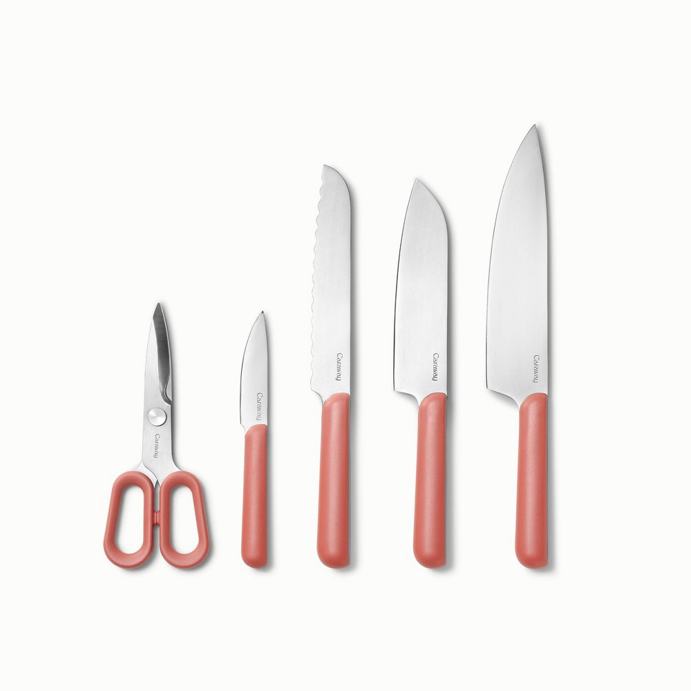 Caraway Home 5pc Knife Set Perracotta