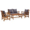 vidaXL Garden Lounge Set Dark grey, Natural wood Solid acacia wood Medium - 2 of 4