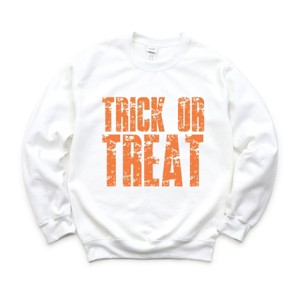 Trick or Treat Block Distressed - Women's Graphic Sweatshirt - 1 of 4