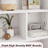 Book Shelf with Doors Modern Storage Rack 3 Shelf, Tall Standing Bookshelves, Large Display Racks Book Shelf for Bedroom, Living Room - 4 of 4