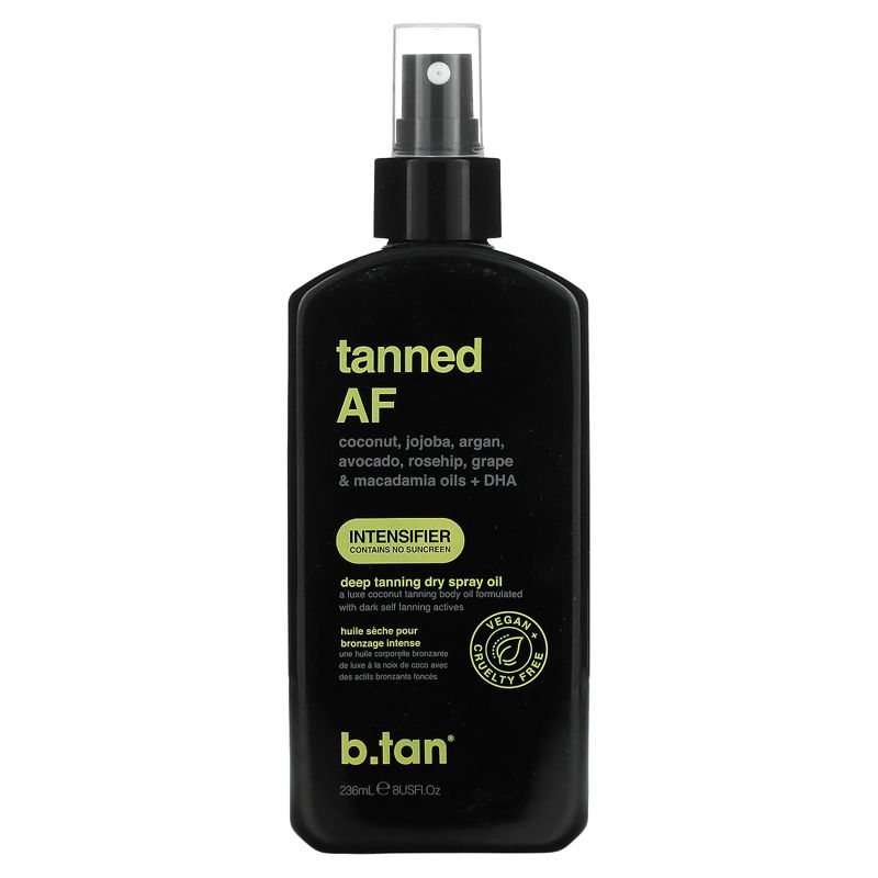 b.tan Tanned AF, Deep Tanning Dry Spray Oil, 8 fl oz (236 ml), 1 of 3