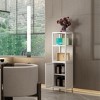 KWPZQEB 52" H Tall Bathroom Storage Cabinet with Doors and Shelves, Bamboo Cabinet, Freestanding Floor Bathroom Cabinet for Living Room - 4 of 4