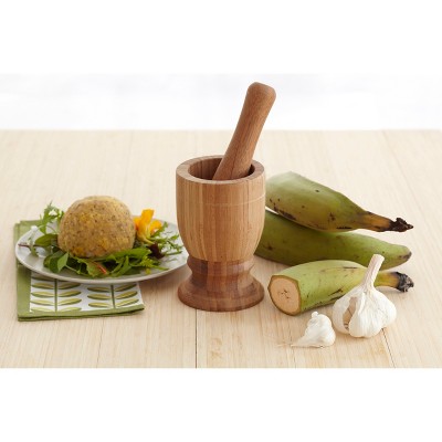 IMUSA Small Bamboo Mortar and Pestle