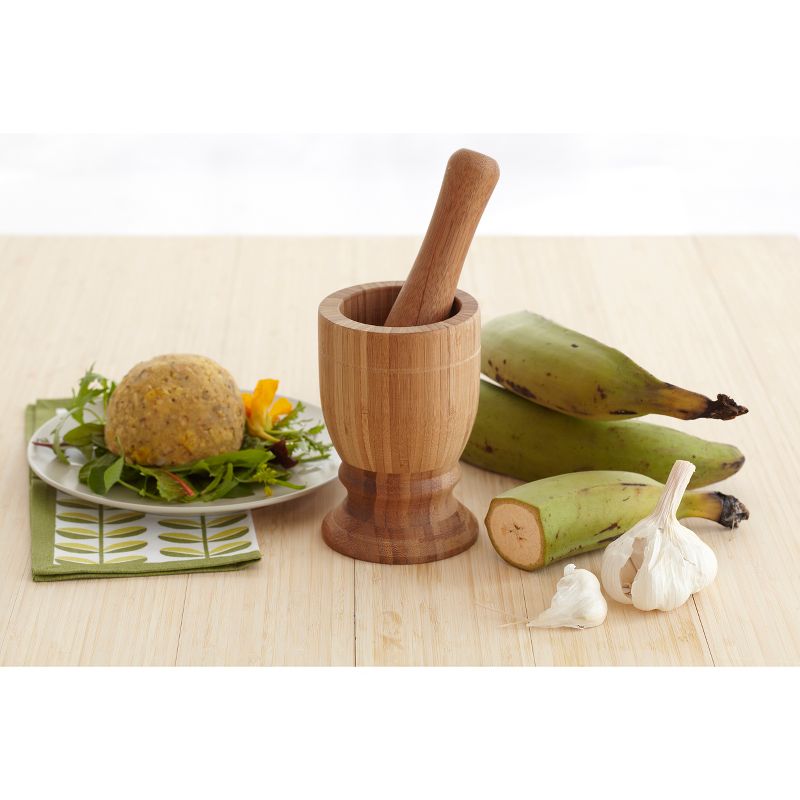 IMUSA Small Bamboo Mortar and Pestle, 4 of 6