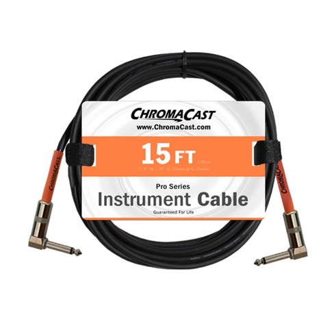 ChromaCast Pro Series Instrument Cable, Angle - Angle, Sunset Orange, 15 foot - image 1 of 1