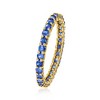 Ross-Simons 1.20 ct. t.w. Sapphire Eternity Band in 14kt Yellow Gold - 3 of 4