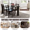 Tangkula Set of 2 Dining Chairs Ladder Back Armless Side Chair w/ Solid Rubber Wood Legs - 4 of 4