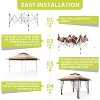 Pop up pavilion,adjustable height,with wheeled handbag,for backyard,garden,terrace - 4 of 4