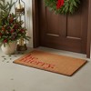 HomeRoots 17" X 29" Brown And Red Christmas Outdoor Coir Door Mat - 2 of 4