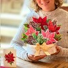 FreshCut Paper 10" Birch Poinsettia 3D Pop Up Floral Bouquet Greeting Card and Envelope - 4 of 4