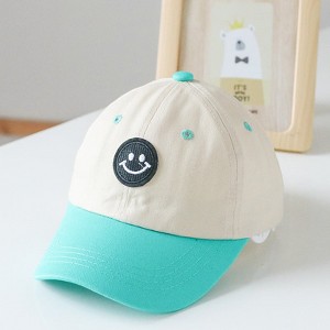 MyKids-USA Baby Smiley Embroidered Pattern Color Matching Design Sunshade Peaked Hats - 1 of 3