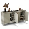 Sideboard Buffet Cabinet with Embossed 4-Door Design and Adjustable Shelves, Wood Storage Console for Dining Room, Kitchen, Entryway, or Living Room - 2 of 4