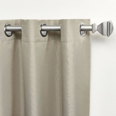 Cabana Taupe Polyester Light Filtering Grommet Curtain Panels, 132" x 54"