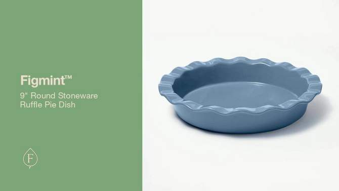 9" Round Stoneware Ruffle Pie Dish - Figmint™, 2 of 7, play video