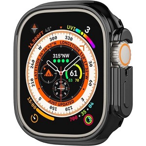Worryfree Gadgets Full Cover Flexible Bumper Case for Apple Watch Ultra 49mm Protective Frame, Silver - 1 of 4