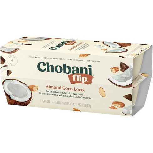 Chobani Flip Almond Coco Loco Low Fat Greek Yogurt - 5.3oz/4pk : Target