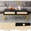 Rattan Coffee Table with 2 Drawer 45.6'' Wood Coffee Table with Storage Boho Dining Table with Rattan Drawer Accent Center Sofa Table - 4 of 4