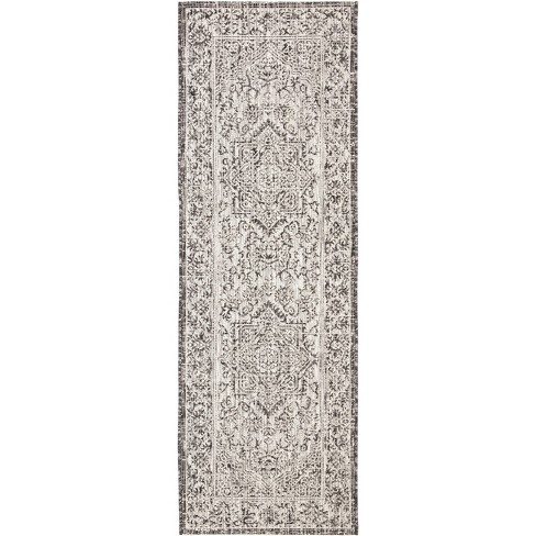 Courtyard Cy8763 Power Loomed Indoor/outdoor Runner Rug - Slate/grey ...