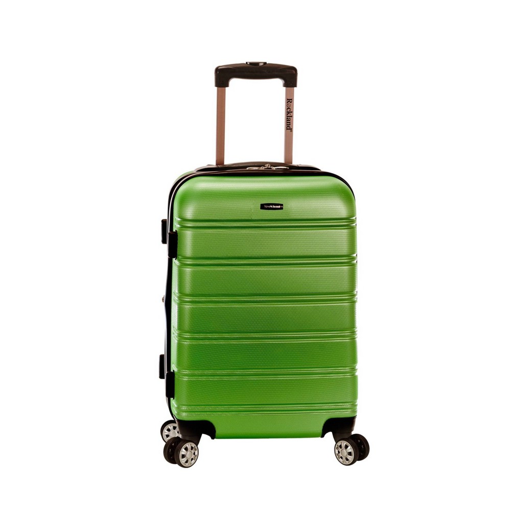 Photos - Luggage Rockland Melbourne Expandable Hardside Carry On Spinner Suitcase - Green 