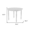 HomeRoots 39" White Solid Wood Round Top Dining Table - 3 of 4