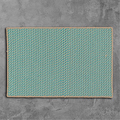 Colonial Mills Point Prim Braided Rug, Teal 6' square, Square Shape