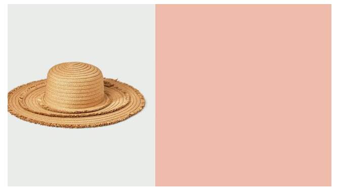 Paper Braid Wide Brim Floppy Hat with Fringe Details - Shade & Shore™, 2 of 7, play video