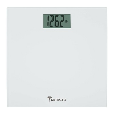 Glass Precision Bathroom Scale White - Detecto